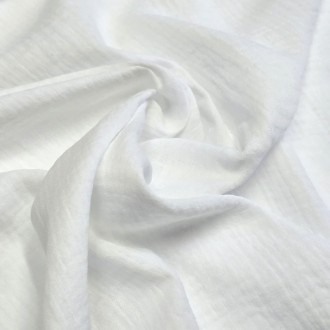 biały- MUŚLIN - 100% BAWEŁNA 130G/M2