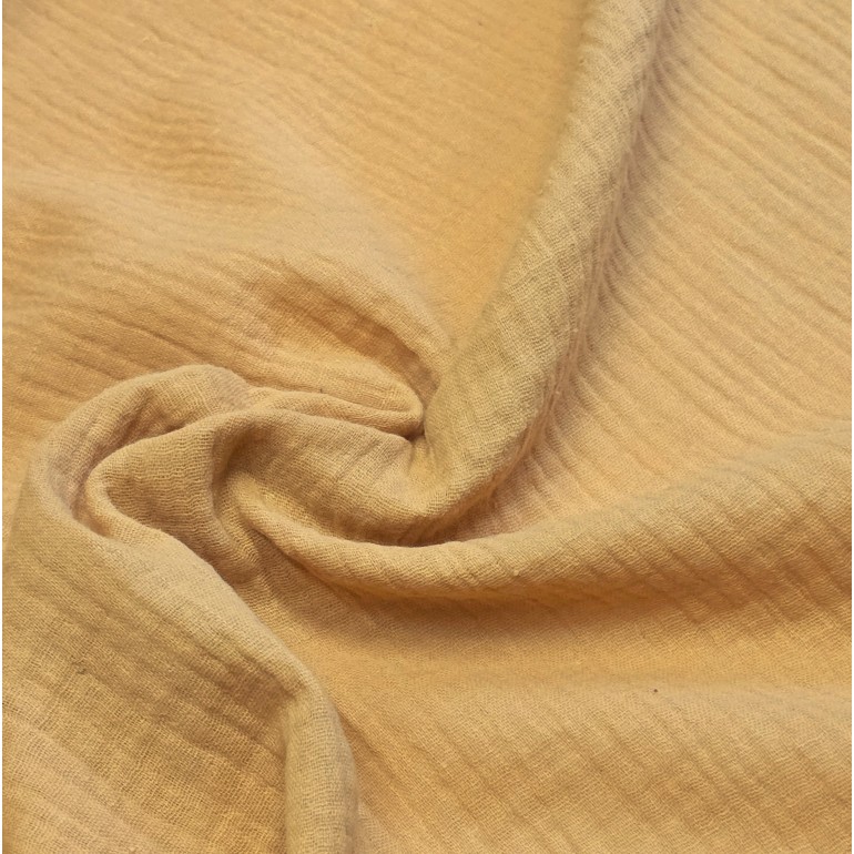 musztarda- MUŚLIN - 100% BAWEŁNA 130G/M2