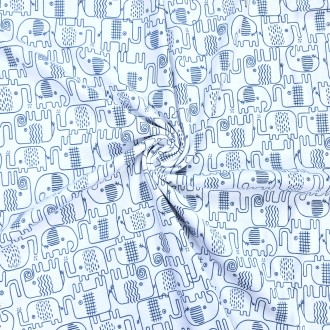 Słoniki - Interlock - 100% bawełna 160g/m2