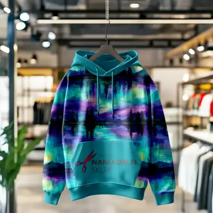 zorza polarna-Dresówka Pętelka 235g/m2