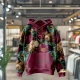 eleganckie kwiaty-Dresówka Pętelka 235g/m2