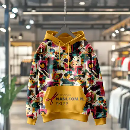 Abstrakcja Kandinsky 1-Dresówka Pętelka 235g/m2