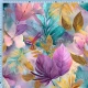 pre order-Elegancka botanika- Dresówka Pętelka 235g/m2
