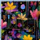 pre order-Kwiaty Kandinsky- Dresówka Pętelka 235g/m2