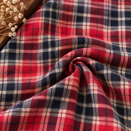 flanela bawełniana- kratka 4-220g/m2
