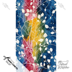 Granatowe tie-dye